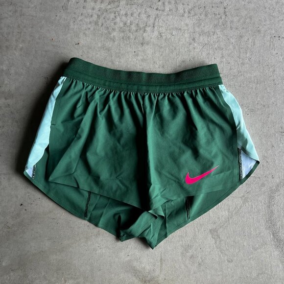 Nike Pro Elite Team 2” Running Shorts Green DX8986-341 Women's S